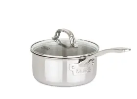 40011-3015b Viking New 3-ply Stainless Steel 1.5 Quart / 1.4l Saucepan With Glass Lid Professional