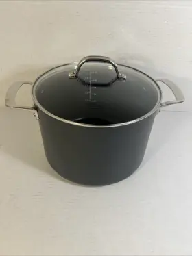 40051-0428gb Viking 8-quart 7.5 L Stock Pot Hard-anodized Nonstick Aluminum With Lid Black