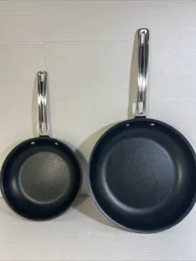 40051-1110gb Viking Hard Anodized Nonstick Aluminum Fry Pan Skillet 8 Inch And 10 Lot Black