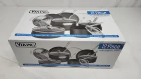 40051-9992g Viking Pots And Pans Set Non Stick 12 Piece Hard Anodized Kitchen Cookware Glass