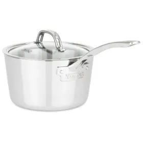 4013-3003 Viking 3 Ply Stainless Steel Saucepan With Glass Lid 3.4 Quart Induction Oven Safe