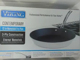4013-3012 Viking Contemporary 3-ply Stainless Steel 12 Inch Non Stick Eterna Fry Pan
