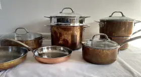 40571-9993nc Viking 13-piece Tri-ply Copper Cookware Set