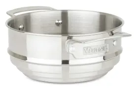 Viking 840595104369 Culinary Stainless Steel Universal Steamer Insert And Colander Fits 2-4 Quar