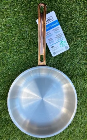 Viking 840595108794 3 Ply 18/8 Stainless Steel 8 Inch Fry Pan Copper Handle Omelette Skillet New