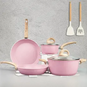 Vkoocy 749666952673 Non Stick Pots And Pans Set Healthy Ceramic Cookware 12pcs Kitchen