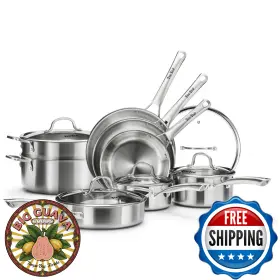 B0fn466xs9 Vocvoi 13 Pcs Stainless Steel Cookware Set Tri-ply Pots And Pans Induction Compatible