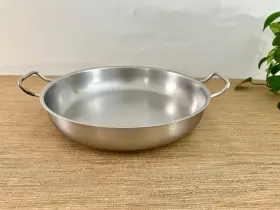 3157 Vollrath Centurion French Omelet Pan - 4.25 Quart Stainless Steel
