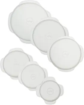 W&p 810074415101 Reusable Silicone Stretch Lid Set Of 6 Circular Lids Dishwasher Opaque