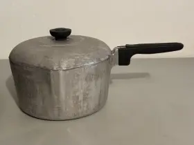 4684-p Wagner Ware Sidney O Magnalite 4 Quart Saucepan Pot With Lid Gray Silver