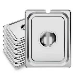 Wzfsp216kssusyz1 Wantjoin Steam Table Hotel Pan Lids - 6 Pack 1/2 Half Size Notched Slotted Cover With