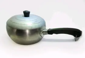 2302-1 Wear-ever 2302-1/2 Hallite Aluminum 2.5 Quart Saucepan Blue Lid No Usa Good Shape
