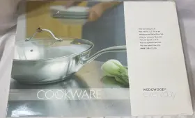 Wedgewood 764389158966 Wedgwood Everyday Stir-fry Wok With Ledge Grate And Glass Lid 5.5l 32cm Nib
