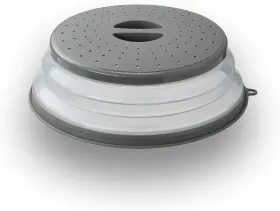 Wenwell 679263890668 Vented Collapsible Microwave Splatter Cover 10.5x10.5x3.3 Inch Gray