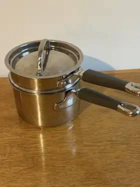 Whole Home Gourmet 207/19l 18/10 Stainless Steel 3-piece Pan Set With Steamer Lid