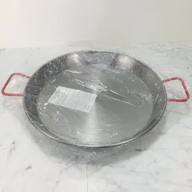8136152 Williams-sonoma Spanish Paella Pan 15 Inch Polished Steel Silver Paellera Nwt