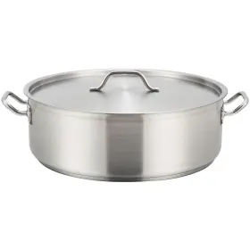 Winco 811642059956 Commercial-grade Stainless Steel Brazier With Lid 8 Quart