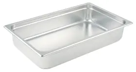 Winco 812944007898 Anti-jamming Steam Pan Full-size X 4-inch Stainless Steel Medium