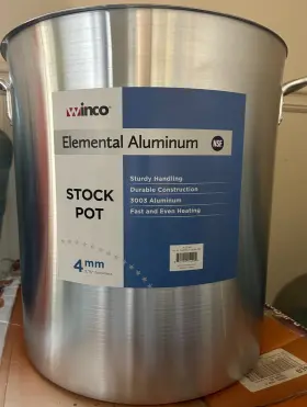 Alhp-60 Winco Nac - Elemental Aluminum Stock Pot 4mm 60 Quart