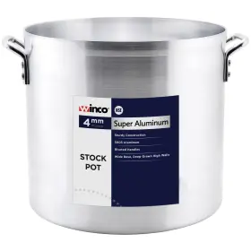 Axs-24 Winco Usa Super Aluminum Stock Pot Heavy Weight 24 Quart Metallic