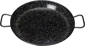 Cspp-11e Winco Paella Pan Enameled Carbon Steel 11 Inch Black/white