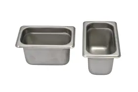 Spjh-904 Winco 1/9 Steam Table Pan 4 Inch Deep Stainless Steel Nsf 22 Gauge Lot Of 2
