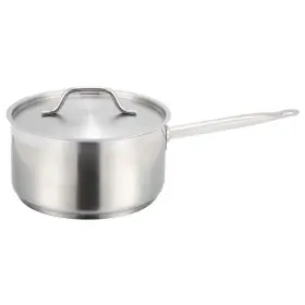 Sssp-6 Winco Sauce Pan With Cover 6- Quart Induction Safe Stainless Steel Heavy Duty Bottom