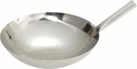 Wok-16n Winco Stainless Steel Wok With Riveted Joint 16 Inch