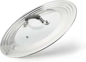 Wishdirect 313099746705 Universal Pot Pan Lid 8.25 Inch -12 Glass Stainless Steel Cover With Heat Resistant