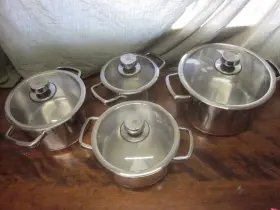 0723146380 Wmf Livo 8 Piece 18/10 Stainless Steel Rolled Edge Cookware Set - Quality