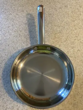 042007 Wolfgang Puck Pucks Cafe Collection 8 Inch Saute Omelette Skillet Pan Stainless Steel