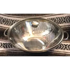 7411 Wolfgang Puck Bistro Collection 14 Inch Wok With Glass Lid 18-10 Stainless Steel Rare