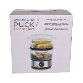 Wolfgang Puck 810088180965 14 Inch Tall 2 Tier Food Steamer Bpa Free And Stackable