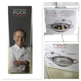 Wolfgang Puck 810088182327 9.5 Inch Covered Saut Pan 18/10 Stainless Steel Brand New