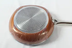 10-1095 Womyn Home Products 9.5 In Frying Pan Stackable Cover Diamond Infused Ceramic With Stainless Bottom