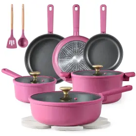 Xmsj 711181253535 Kitchen Cookware Sets Nonstick Pots And Pans Set Induction 16 Pcs R
