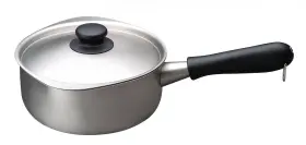 B0000dij6w  Yanagi Sori Stainless Steel One-handed Pot With Lid For Easy Pouring