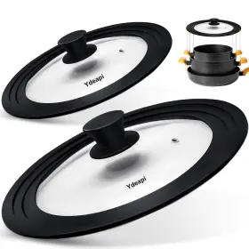 Ydeapi 760915011910 Universal Lids For Pots Pans And Skillets - Fits 7 Inch 8 9 2pk