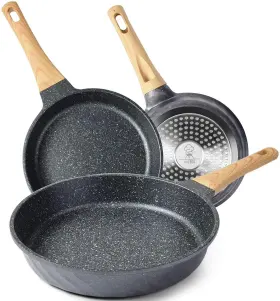 Yiifeeo 030391016670 Frying Pans Nonstick Induction Pan Set Granite Skillet For Cooki