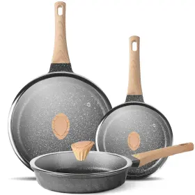 Yiifeeo 030391016748 Nonstick Frying Pan Set Stone Skillet Omelette Cookware I