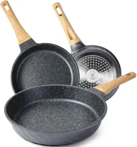 Yiifeeo 726084206984 Frying Pans Nonstick Induction Pan Set Granite Skillet For Cooking