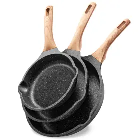 Hu-xi-143 Yiifeeo Non Stick Frying Pan Set Granite Skillet With 100% Pfoa And Ptfe Free