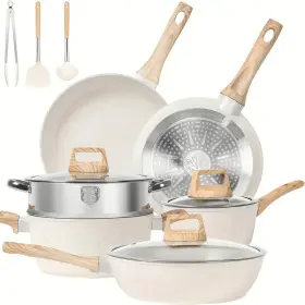 D0102hq4jjw Yjjy 12 Piece Pots And Pantry Set Nonstick Cookware Induction Oven Grani