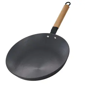 Yutann 769047204658 12 Inch Frying Pan Pre-seasoned Cast Iron Skillet Lightweight Panca
