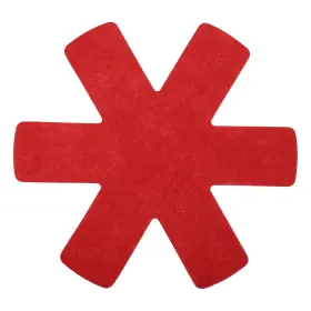 Zaplyte 767153222030 3pcs Pot And Pan Protectors For Stacking 380mm Felt Red