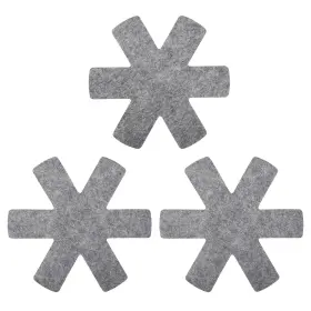 Zaplyte 767153222283 12pcs Pot And Pan Protectors For Stacking 3 Size Separator Gray