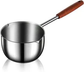 Zazaby 313043979982 Small Sauce Pan With Pour Spout Mini Cooking Pot Chocolate Melting