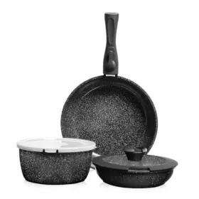 C35750100 Zhangxiaoquan Pots And Pans Set Non Stick Black 6pcs Aluminium Oven