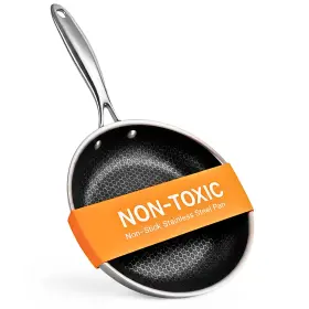 B0fftqqj77 Ziruma Non-toxic Frying Pan Non Stick 9.5 Inch Fully Clad For Fast And Even Heat Pfo