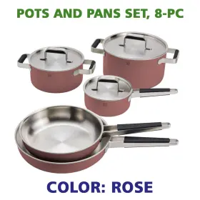 1031054 Zwilling Pots And Pans Set 8-pc 18/10 Stainless Steel Easy To Clean Durable